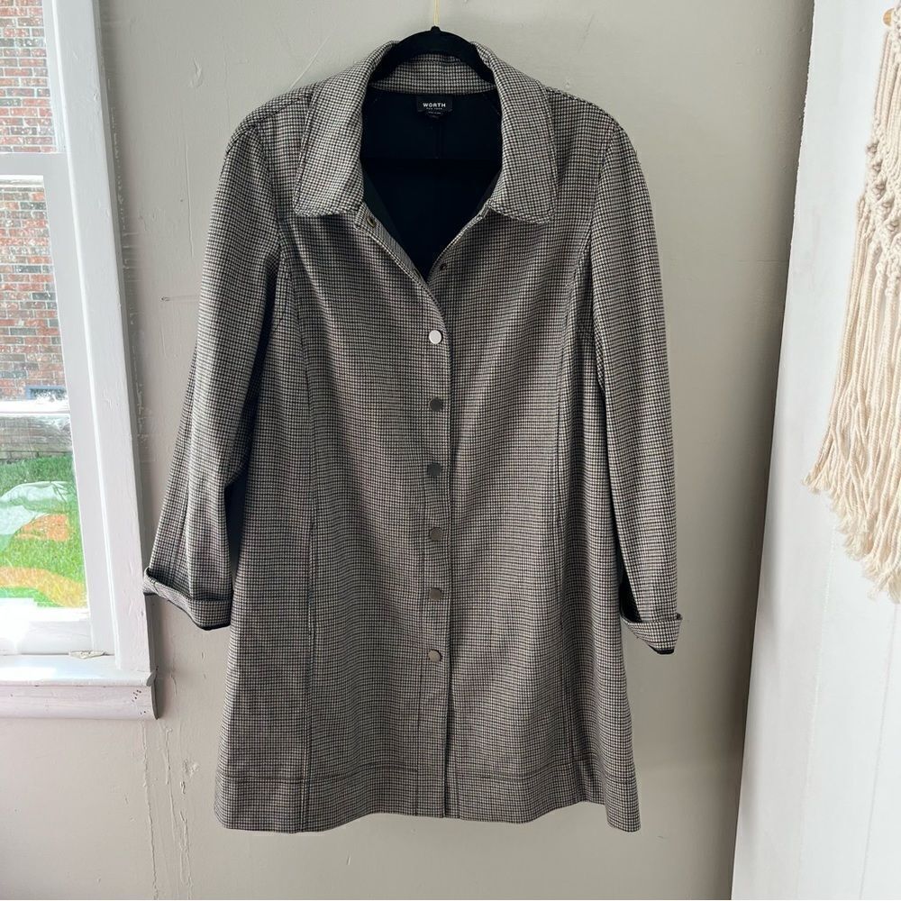 Worth Houndstooth Wool Blendtrenchcoat